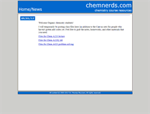Tablet Screenshot of chemnerds.com